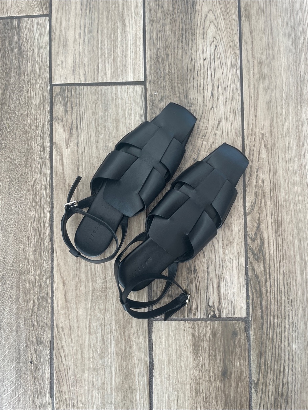 Beautiful Black Jigsaw Sandals